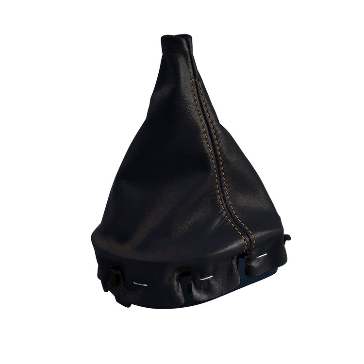 201249 Manual Shift Boot, 1997-2004 Chevy Corvette, Black Leather W/Millennium Yellow Stitching