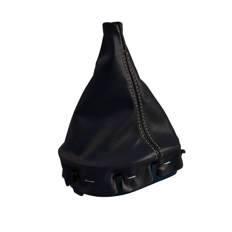 201255 Manual Shift Boot, 1997-2004 Chevy Corvette, Black Leather W/Tan Stitching