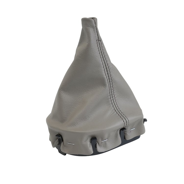 201258 Manual Shift Boot, 1997-2004 Chevy Corvette, Charcoal Leather W/Medium Gray Stitching
