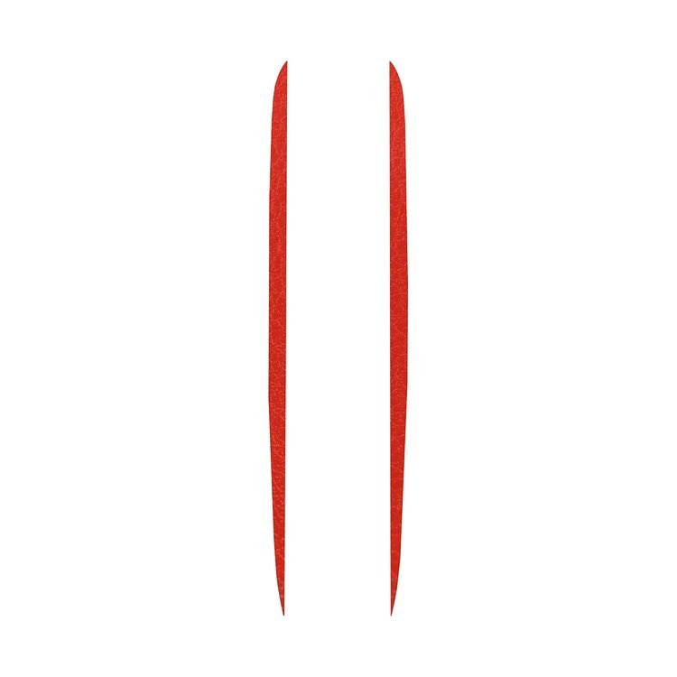 201472 Hood Stripe Decals, 1984-1990 Chevy Corvette, Red Faux Leather