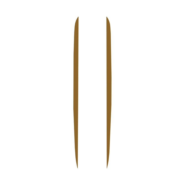 201492 Hood Stripe Decals, 1984-1996 Chevy Corvette, Matte Gold