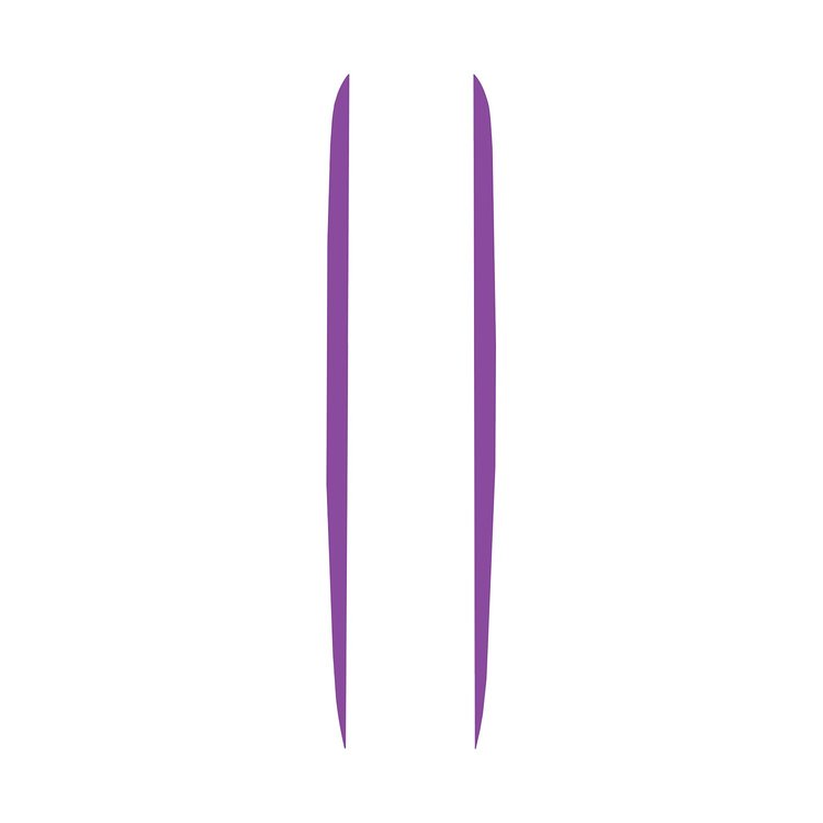 201493 Hood Stripe Decals, 1984-1996 Chevy Corvette, Matte Purple
