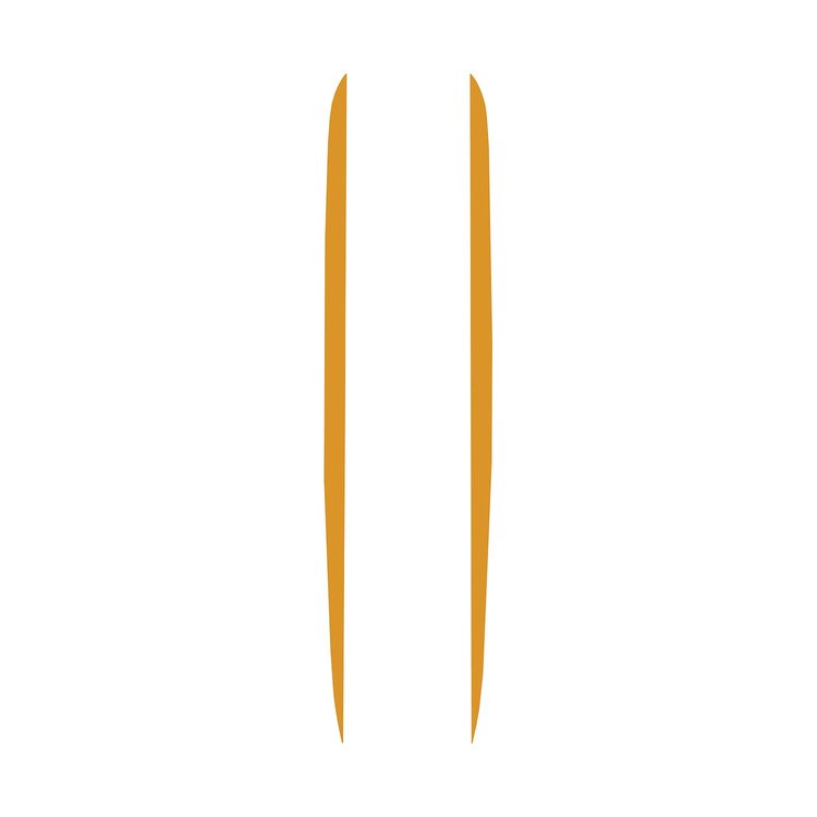 201494 Hood Stripe Decals, 1984-1996 Chevy Corvette, Matte Orange