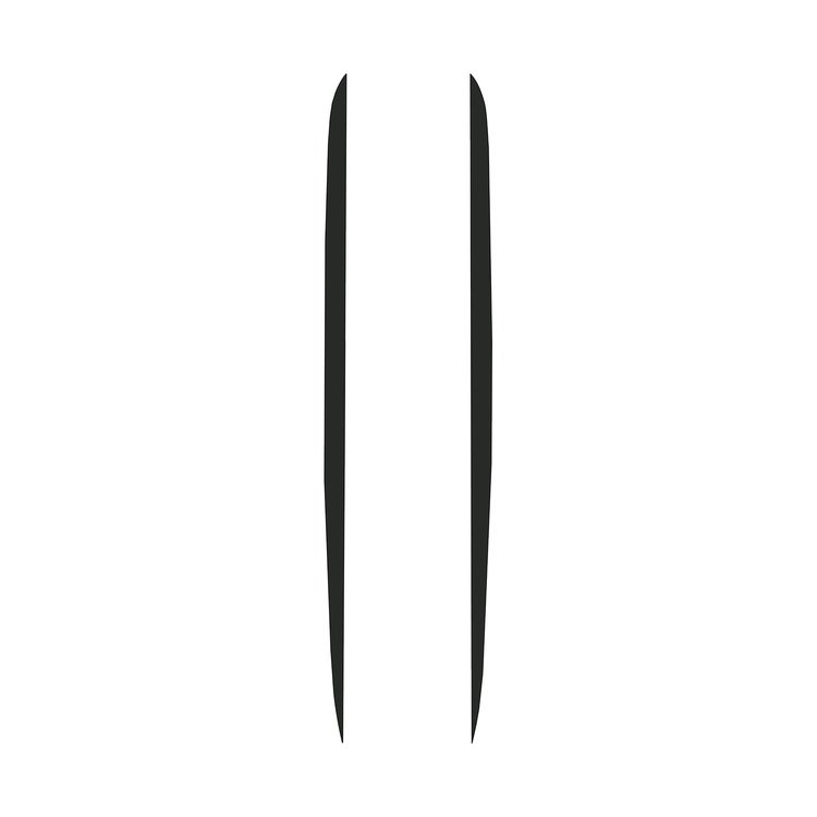 201495 Hood Stripe Decals, 1984-1996 Chevy Corvette, Matte Dark Gray