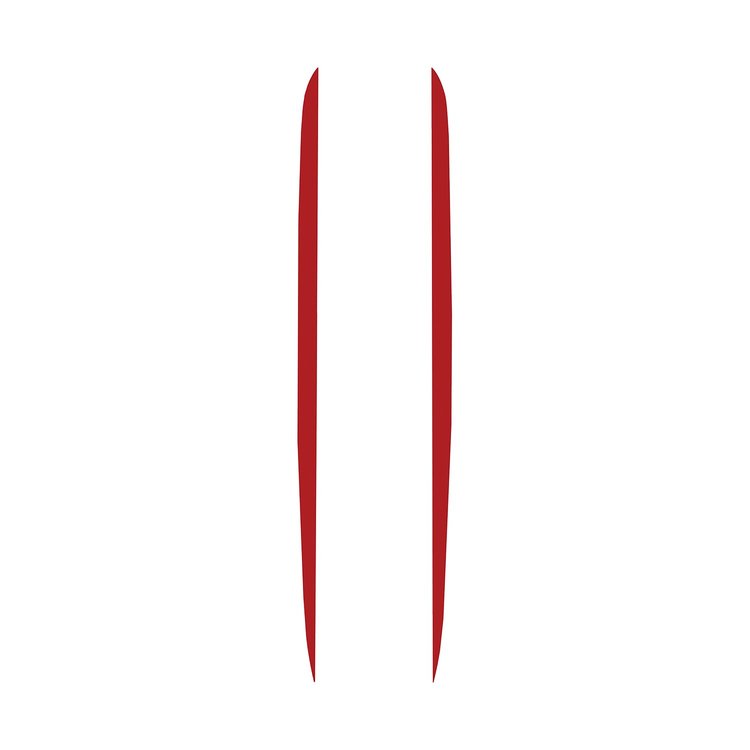 201496 Hood Stripe Decals, 1984-1996 Chevy Corvette, Gloss Red