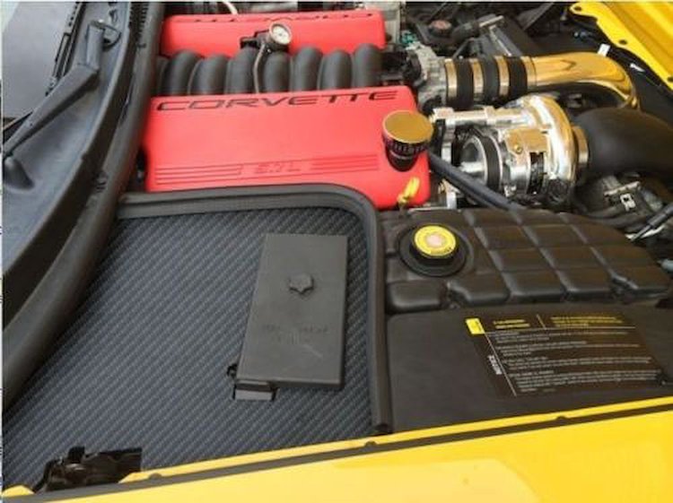 201577 Hydro Carbon Fiber Battery Cover, 1997-2004 Chevy Corvette