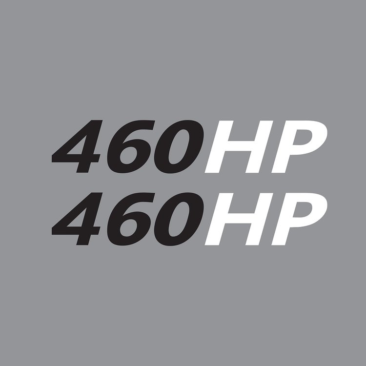 202163 Mirror HP Decals, 2005-2023 Chevy Corvette, Pair, # Gloss Black, HP Gloss White