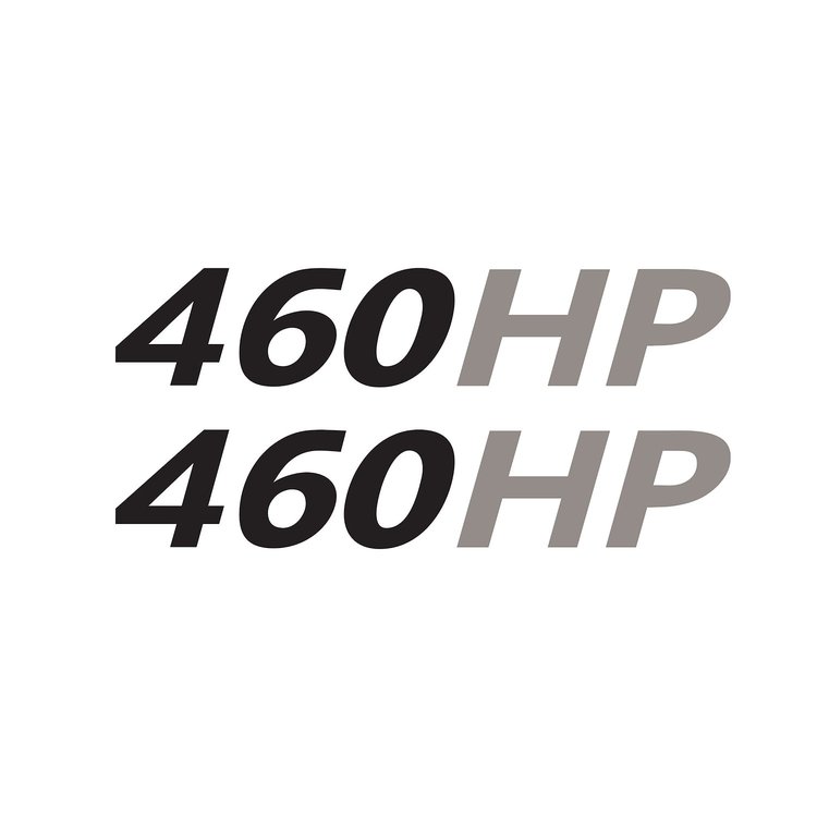 202164 Mirror HP Decals, 2005-2023 Chevy Corvette, Pair, # Gloss Black, HP Gloss Silver
