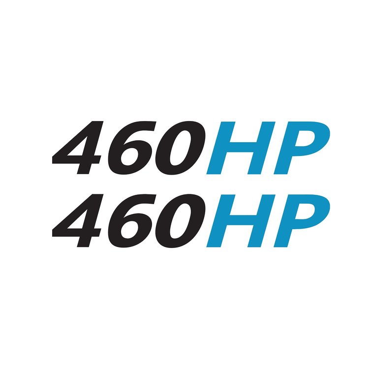 202165 Mirror HP Decals, 2005-2023 Chevy Corvette, Pair, # Gloss Black, HP Gloss Tension Blue