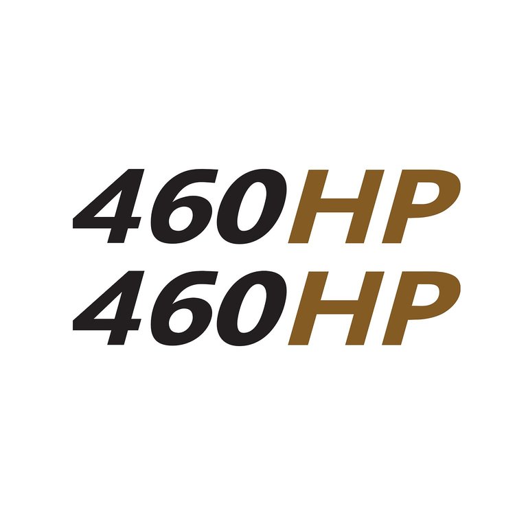 202166 Mirror HP Decals, 2005-2023 Chevy Corvette, Pair, # Gloss Black, HP Gloss Gold
