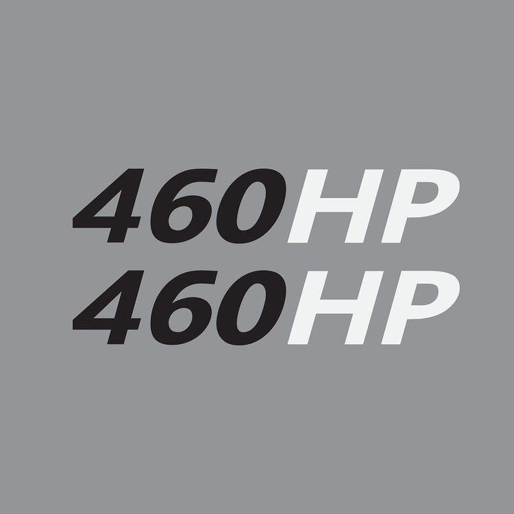 202167 Mirror HP Decals, 2005-2023 Chevy Corvette, Pair, # Gloss Black, HP Matte White