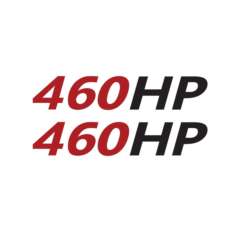 202168 Mirror HP Decals, 2005-2023 Chevy Corvette, Pair, # Gloss Red, HP Gloss Black