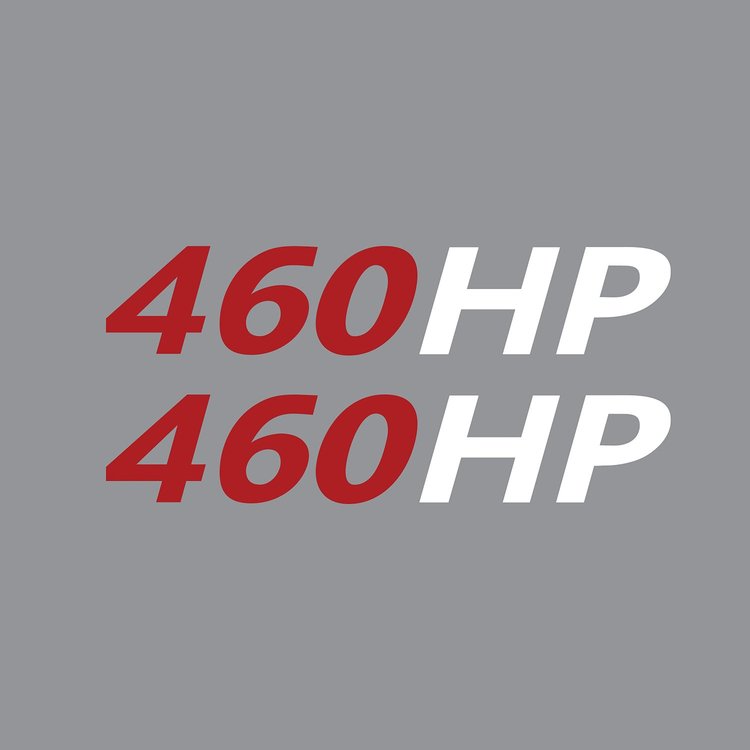 202170 Mirror HP Decals, 2005-2023 Chevy Corvette, Pair, # Gloss Red, HP Gloss White