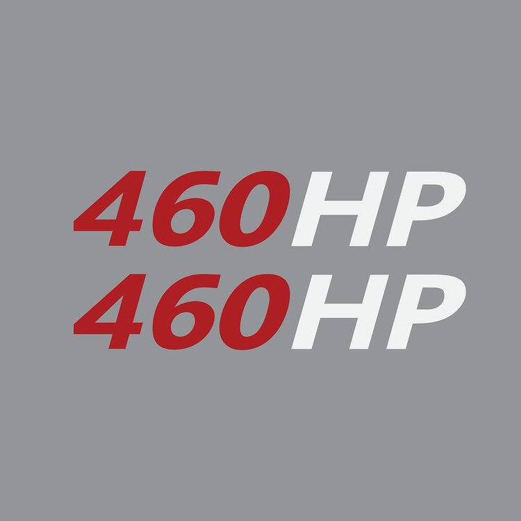 202173 Mirror HP Decals, 2005-2023 Chevy Corvette, Pair, # Gloss Red, HP Matte White