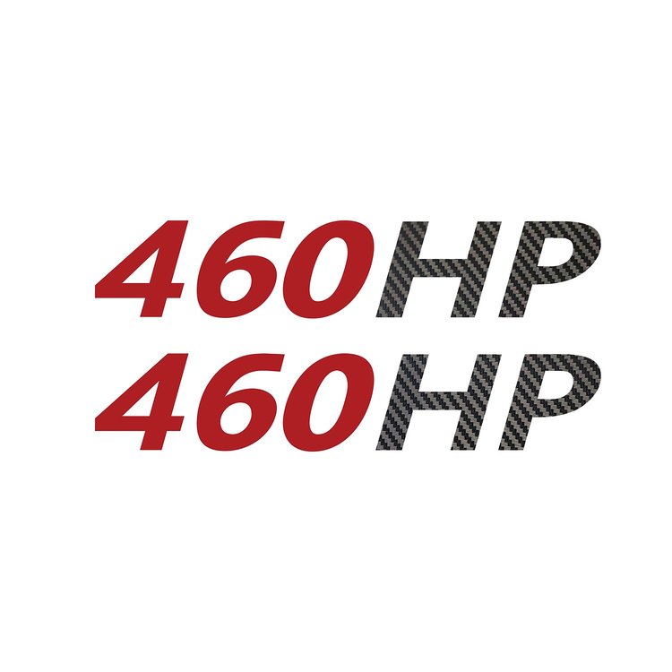 202174 Mirror HP Decals, 2005-2023 Chevy Corvette, Pair, # Gloss Red, HP Black Carbon Fiber