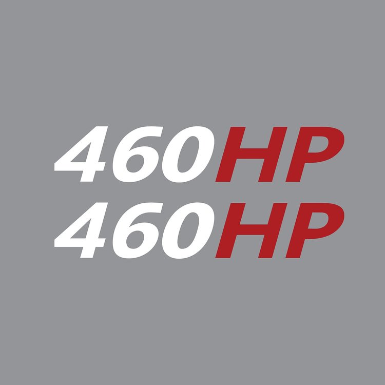 202175 Mirror HP Decals, 2005-2023 Chevy Corvette, Pair, # Gloss White, HP Gloss Red