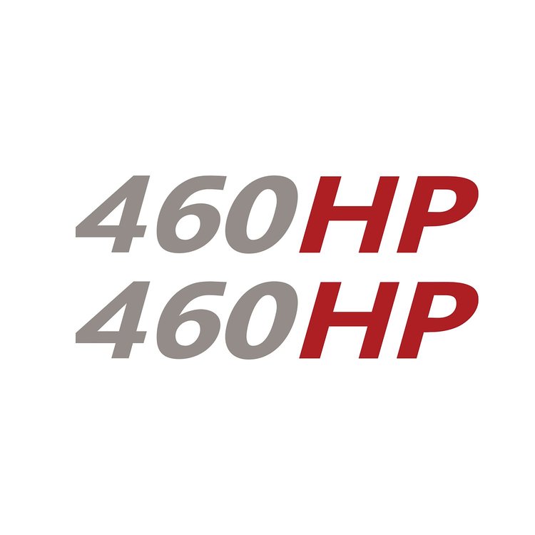 202177 Mirror HP Decals, 2005-2023 Chevy Corvette, Pair, # Gloss Silver, HP Gloss Red