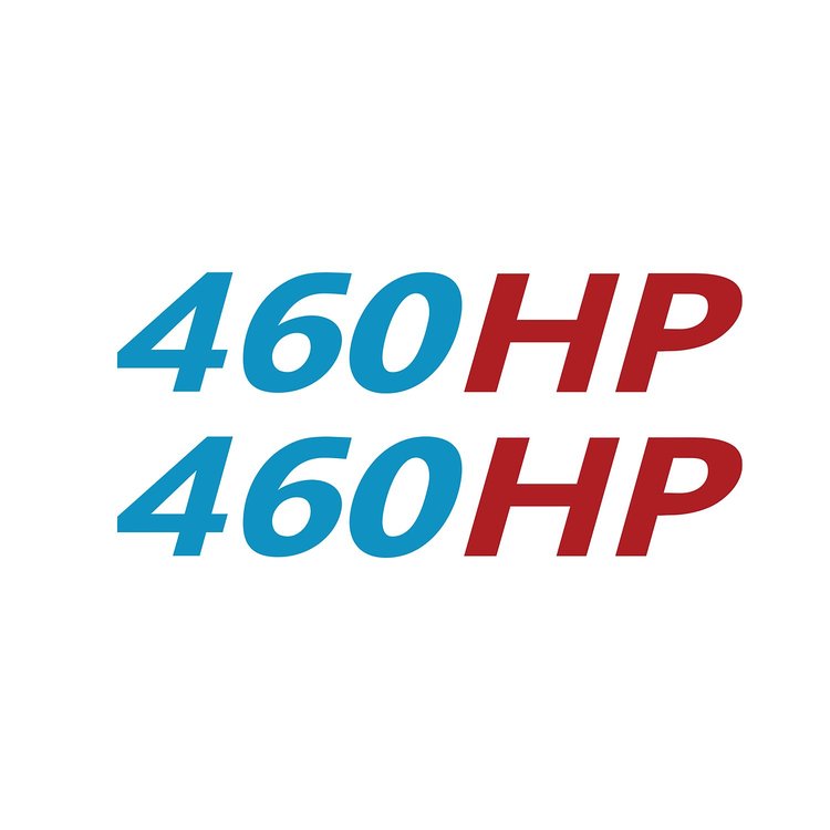 202179 Mirror HP Decals, 2005-2023 Chevy Corvette, Pair, # Gloss Tension Blue, HP Gloss Red