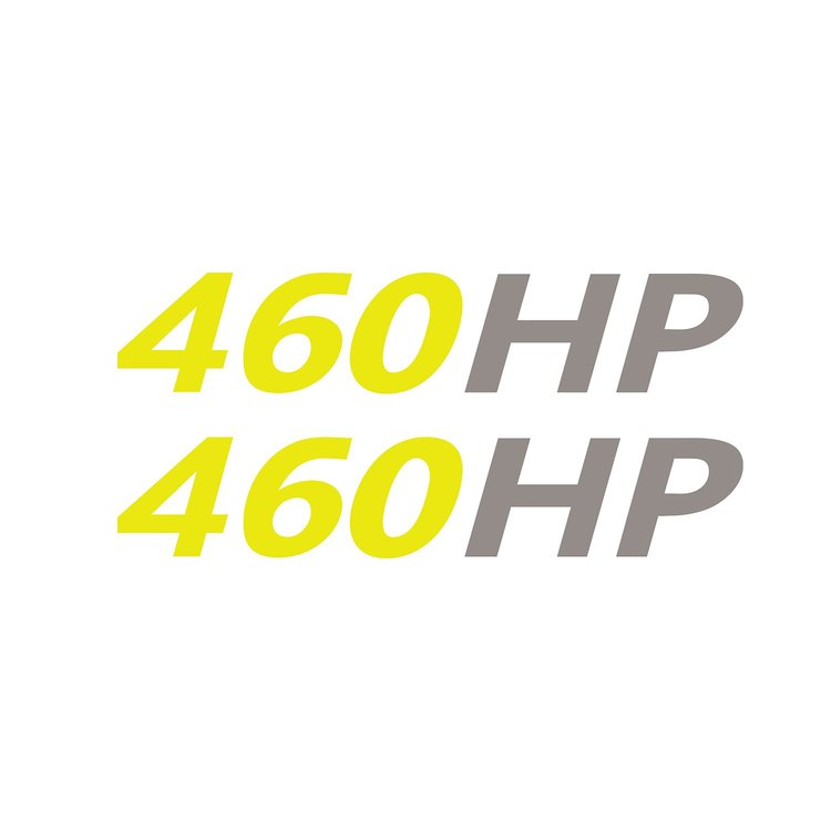 202181 Mirror HP Decals, 2005-2023 Chevy Corvette, Pair, # Gloss Yellow, HP Gloss Silver
