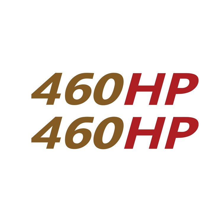 202183 Mirror HP Decals, 2005-2023 Chevy Corvette, Pair, # Gloss Gold, HP Gloss Red