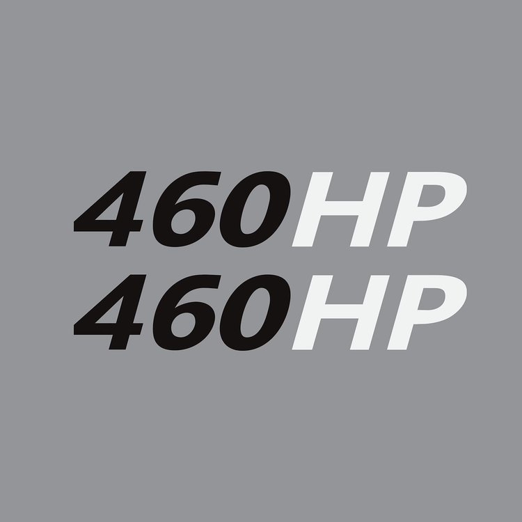 202185 Mirror HP Decals, 2005-2023 Chevy Corvette, Pair, # Matte Black, HP Matte White