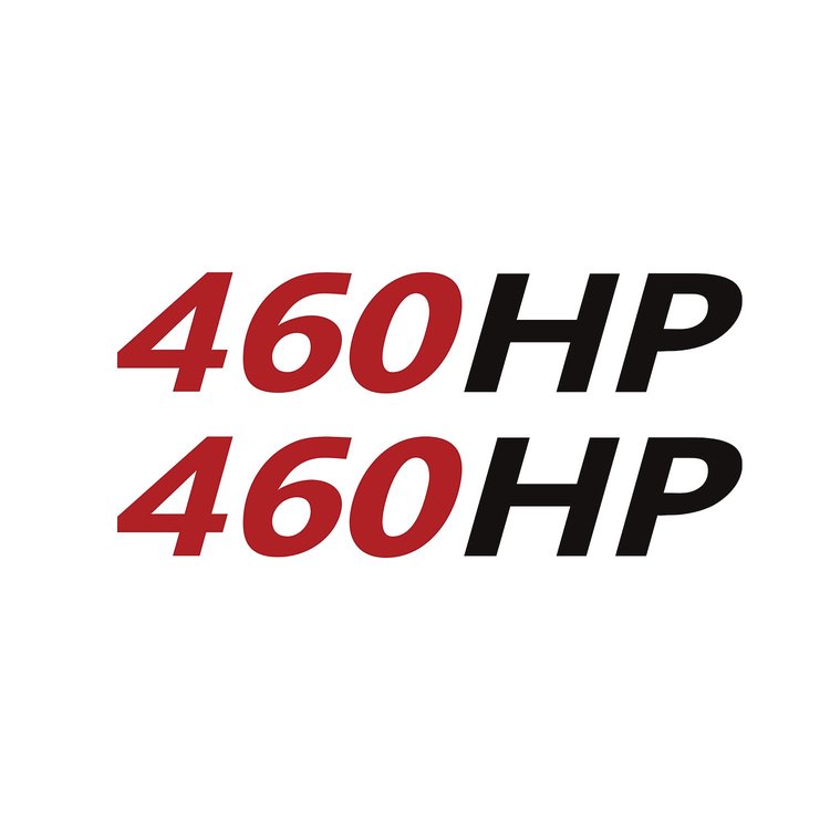 202186 Mirror HP Decals, 2005-2023 Chevy Corvette, Pair, # Matte Red, HP Matte Black