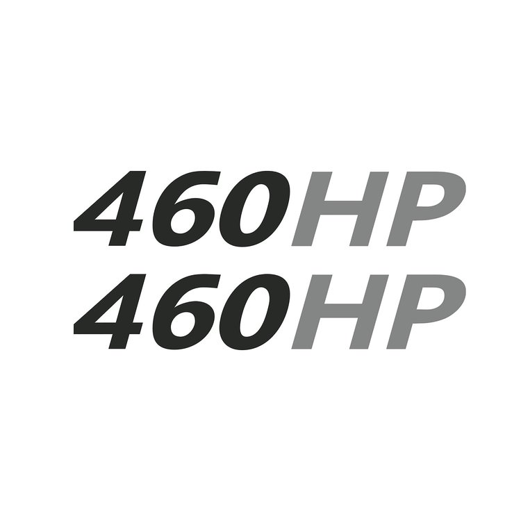 202188 Mirror HP Decals, 2005-2023 Chevy Corvette, Pair, # Matte Dark Gray, HP Matte Gray