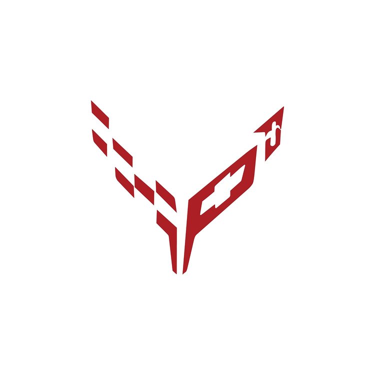 202428 Engine Cover Emblem Overlay, 2020-2023 Chevy Corvette, Gloss Red