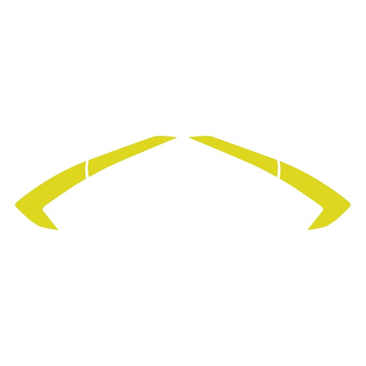 202448 Fender Vent Scoop Accent Overlay, 2020-2023 Chevy Corvette, Pair Matte Yellow