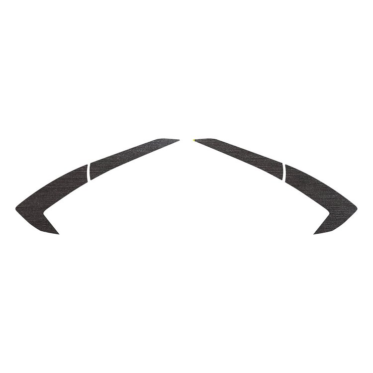 202455 Fender Vent Scoop Accent Overlay, 2020-2023 Chevy Corvette, Pair Gunmetal Brushed Steel