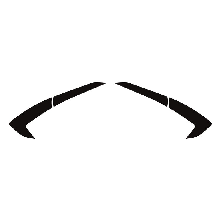 202460 Fender Vent Scoop Accent Overlay, 2020-2023 Chevy Corvette, Pair Matte Black