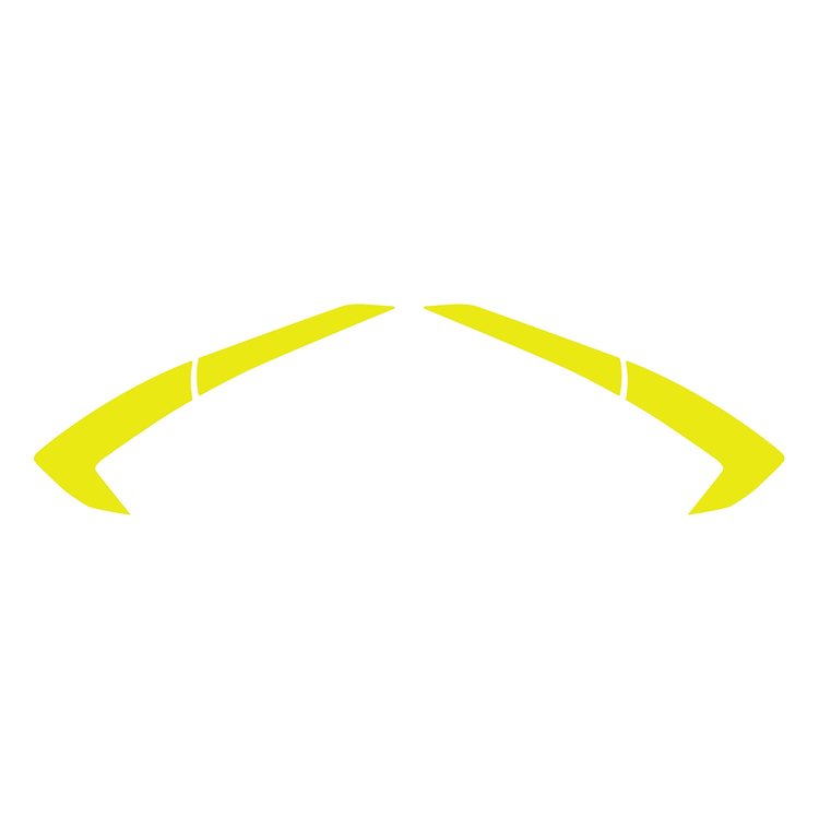 202461 Fender Vent Scoop Accent Overlay, 2020-2023 Chevy Corvette, Pair Gloss Yellow