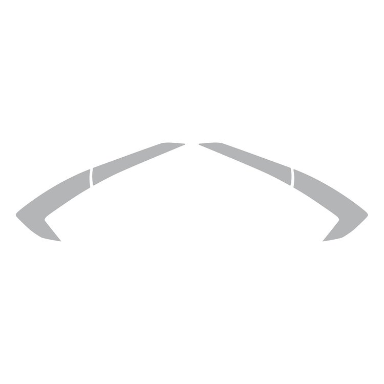 202462 Fender Vent Scoop Accent Overlay, 2020-2023 Chevy Corvette, Pair Gloss Gray