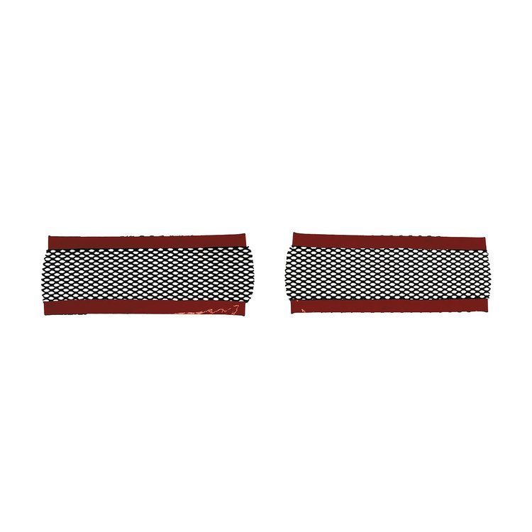 202470 Fog Light Screens, 2006-2013 Chevy Corvette, Z06/ZR1/Grand Sport, Aluminum W/Black Finish