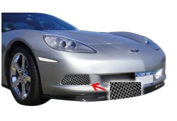 202473 Fog Light Screens, 2005-2013 Chevy Corvette, Base Model, Aluminum