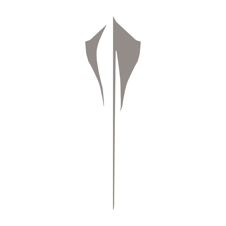 202535 Rear Stingray Emblem Shadow Overlay Outline Decal, 2020-2023 Chevy Corvette, Gloss Silver