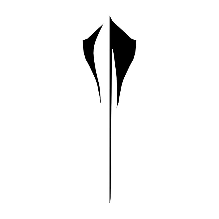 202537 Rear Stingray Emblem Shadow Overlay Outline Decal, 2020-2023 Chevy Corvette, Gloss Black
