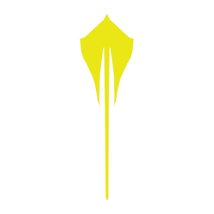 202544 Rear Stingray Emblem Shadow Overlay Complete Decal, 2020-2023 Chevy Corvette, Gloss Yellow
