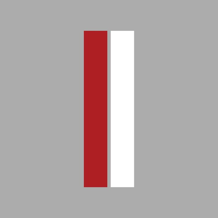 202567 ZR1 Wing Dual Stripe Decal, 2014-2019 Chevy Corvette, Gloss Red Gloss White