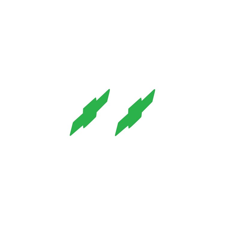202578 Front/Rear Flag Emblem Bowtie Overlay, 2014-2019 Chevy Corvette, Pair Gloss Lime Green