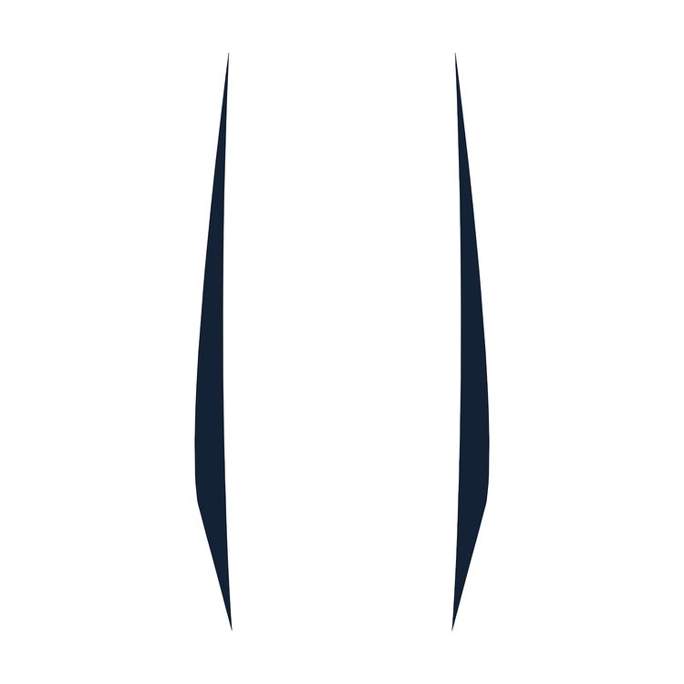 202609 Hood Stripes Decal, 2020-2023 Chevy Corvette, Pair Gloss Blue No Cutout, Solid Stripes