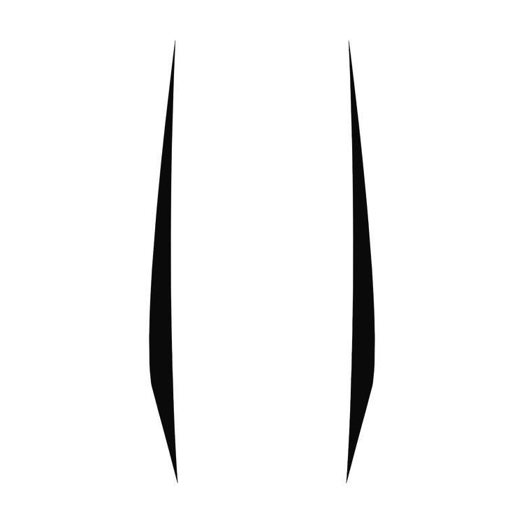 202617 Hood Stripes Decal, 2020-2023 Chevy Corvette, Pair Gloss Black No Cutout, Solid Stripes