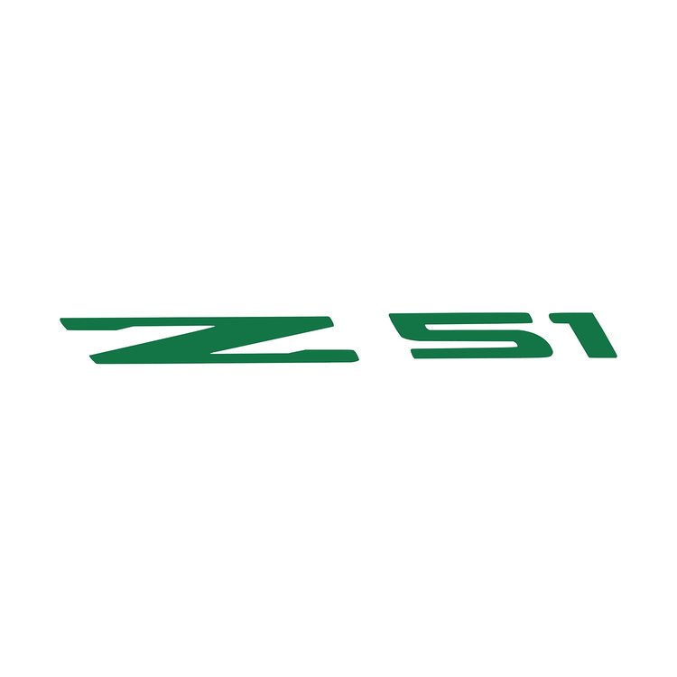 202648 Rear Interior Window Decal, 2020-2023 Chevy Corvette, Z51 Gloss Green W/ LED Kit