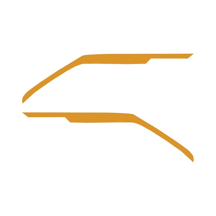 202699 Door Panel Speaker Accent Stripes, 2020-2023 Chevy Corvette, Pair Matte Orange
