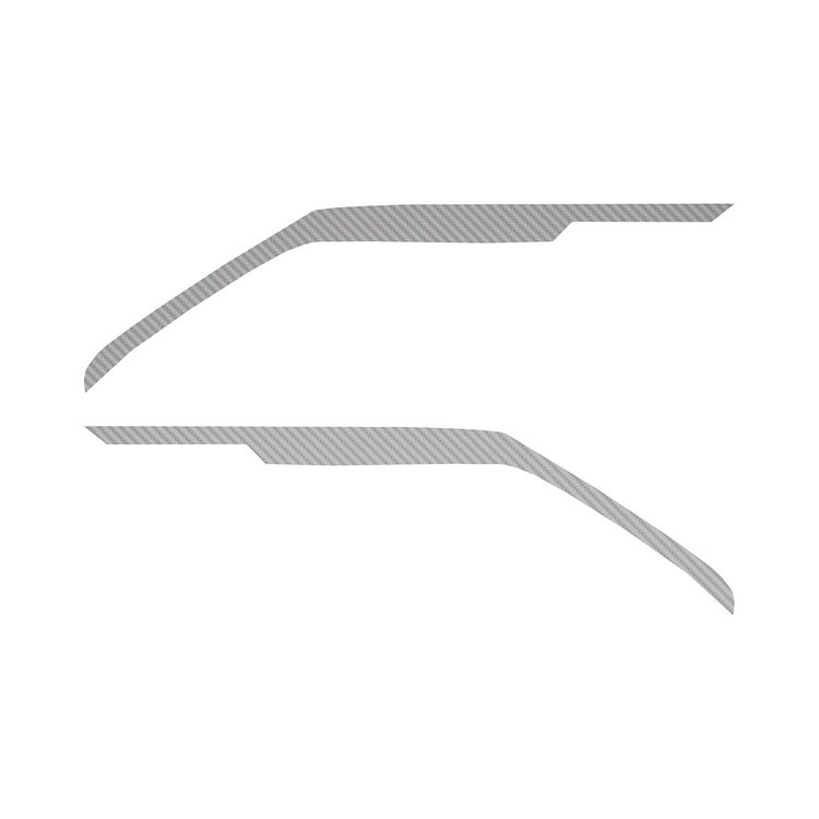 202703 Door Panel Speaker Accent Stripes, 2020-2023 Chevy Corvette, Pair Silver Carbon Fiber