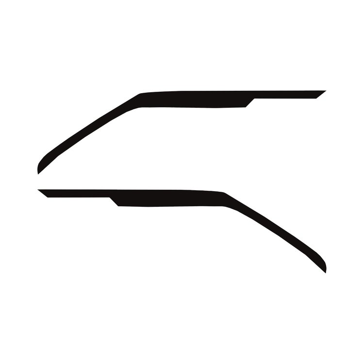 202716 Door Panel Speaker Accent Stripes, 2020-2023 Chevy Corvette, Pair Matte Black