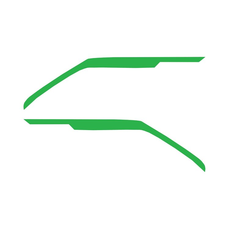 202719 Door Panel Speaker Accent Stripes, 2020-2023 Chevy Corvette, Pair Gloss Lime Green