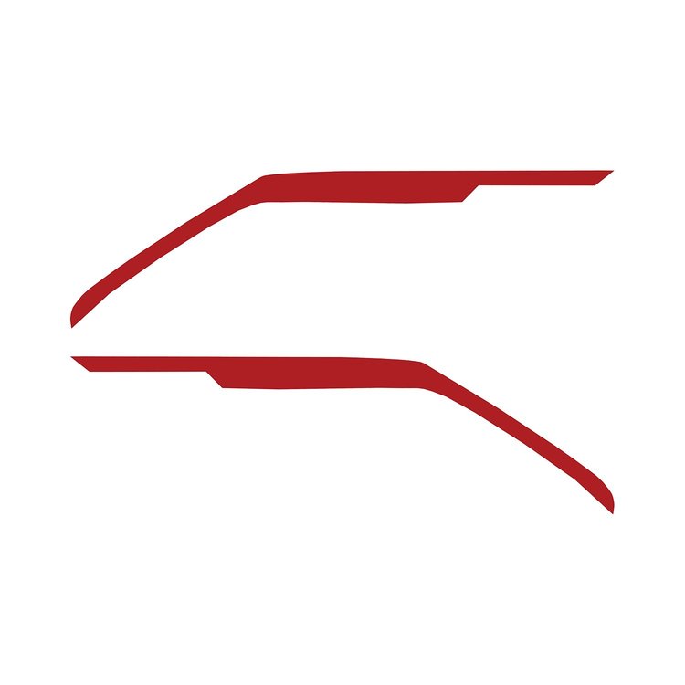 202723 Door Panel Speaker Accent Stripes, 2020-2023 Chevy Corvette, Pair Gloss Red