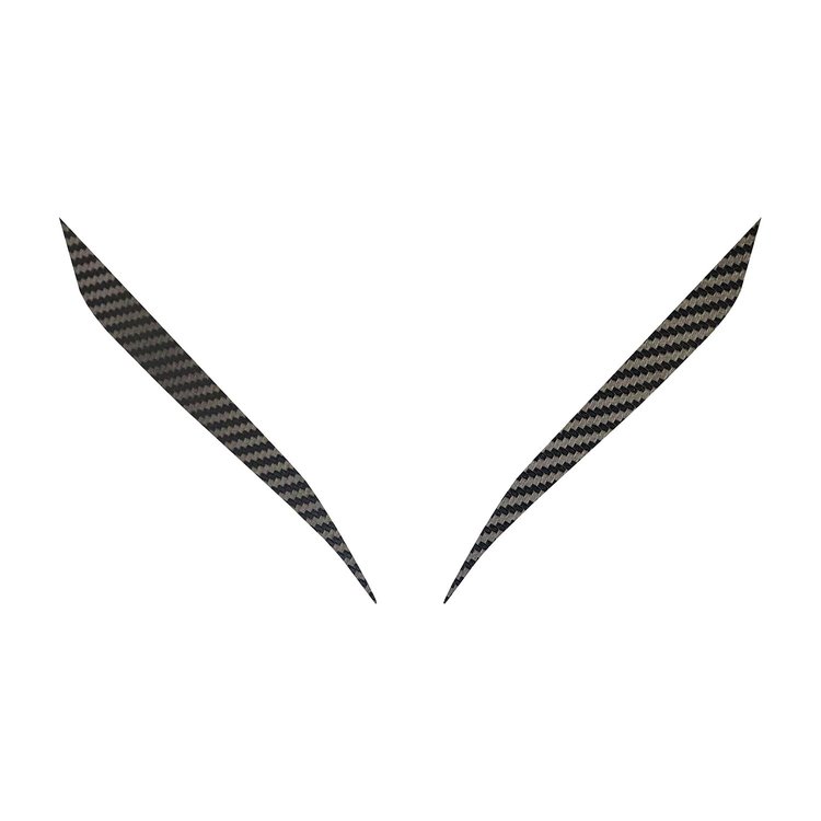 202724 Headlight Eyelid Decals, 2020-2023 Chevy Corvette, Pair Black Carbon Fiber