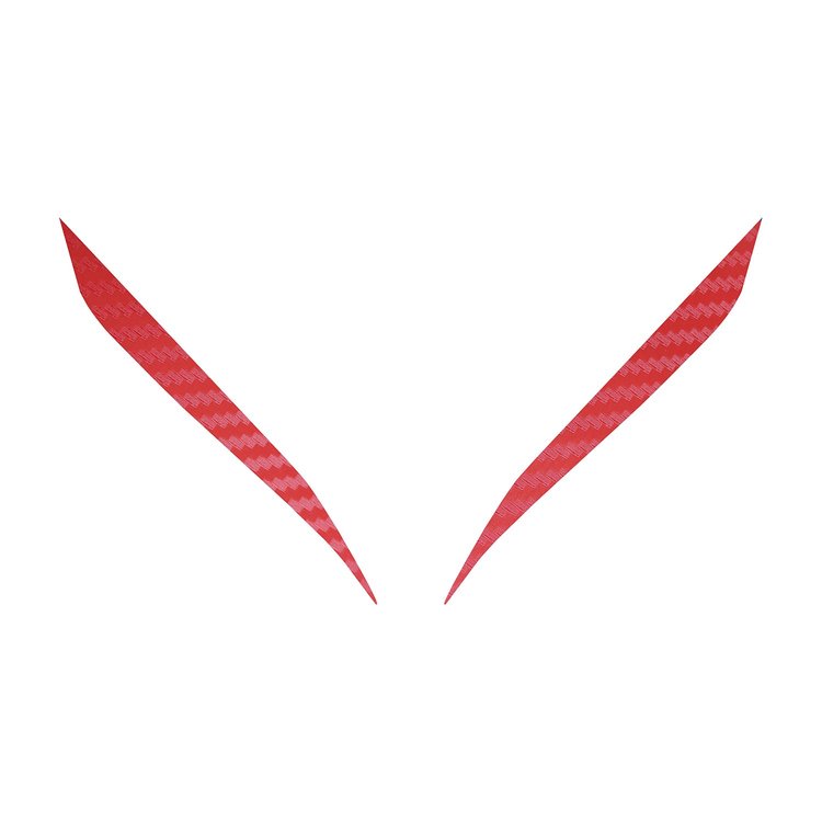 202726 Headlight Eyelid Decals, 2020-2023 Chevy Corvette, Pair Red Carbon Fiber